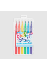 Ooly Brilliant Brush Markers Pack Of 6