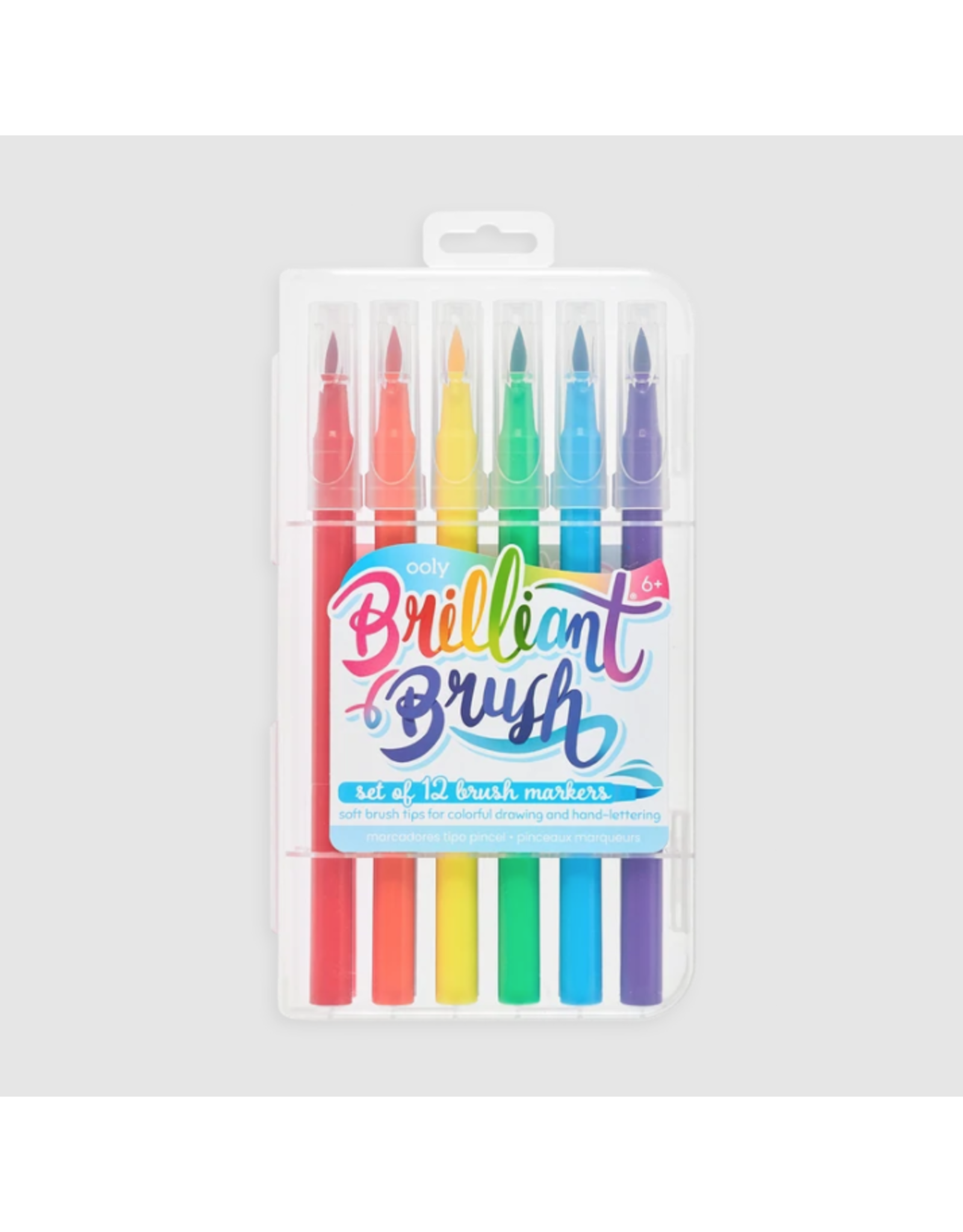 Ooly Brilliant Brush Markers Pack Of 6