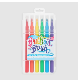 Ooly Brilliant Brush Markers Pack Of 12