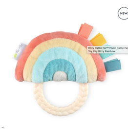 Itzy Ritzy Rainbow Ritzy Rattle Pal Plush Rattle Pal with Teether
