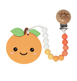 Glitter and Spice Teether Clementine Orange