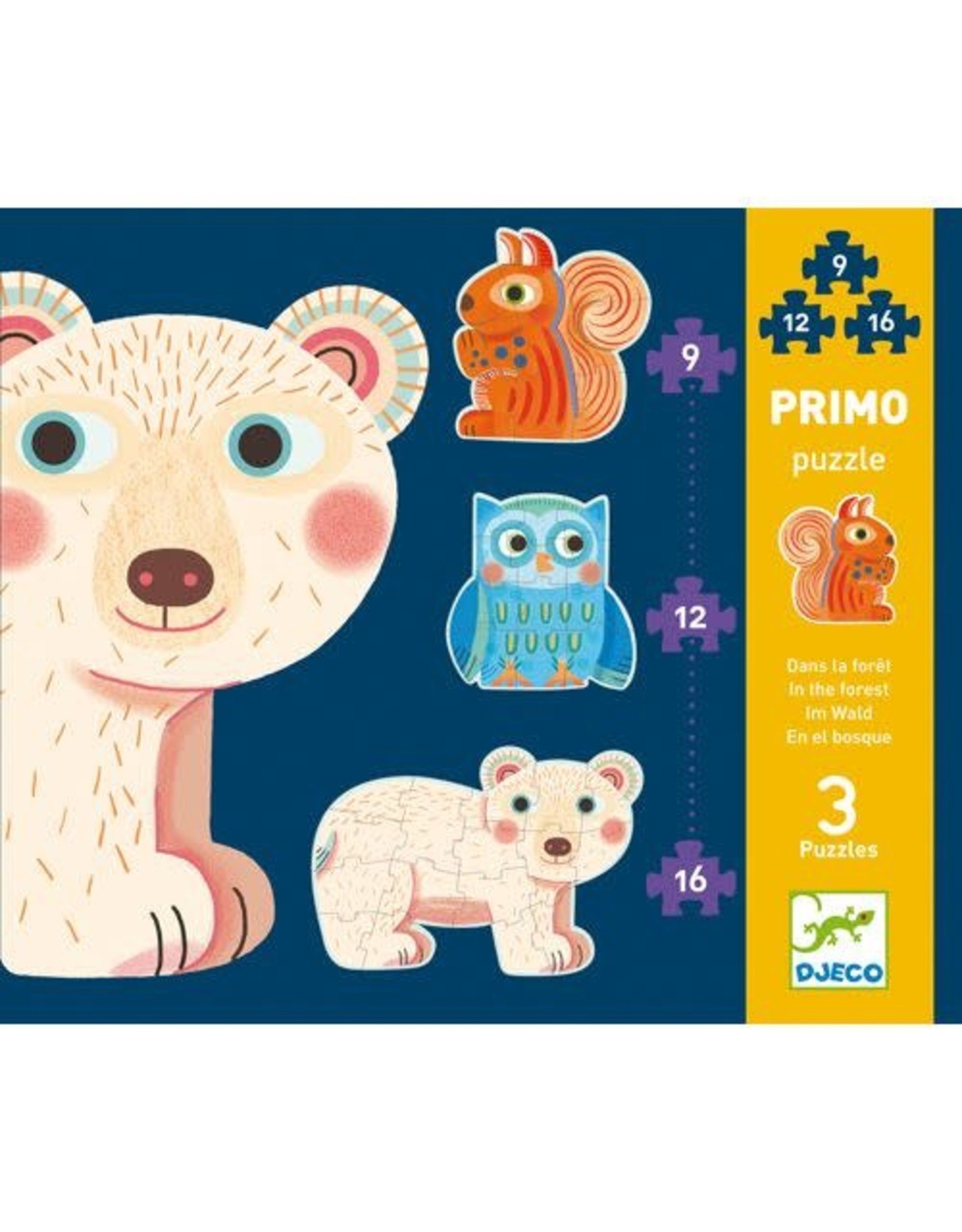 Djeco 9 12 16 Pieces Primo Puzzle In the Forest