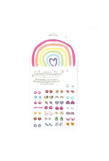 Great Pretenders Rainbow Love Sticker Earrings, 30 pairs
