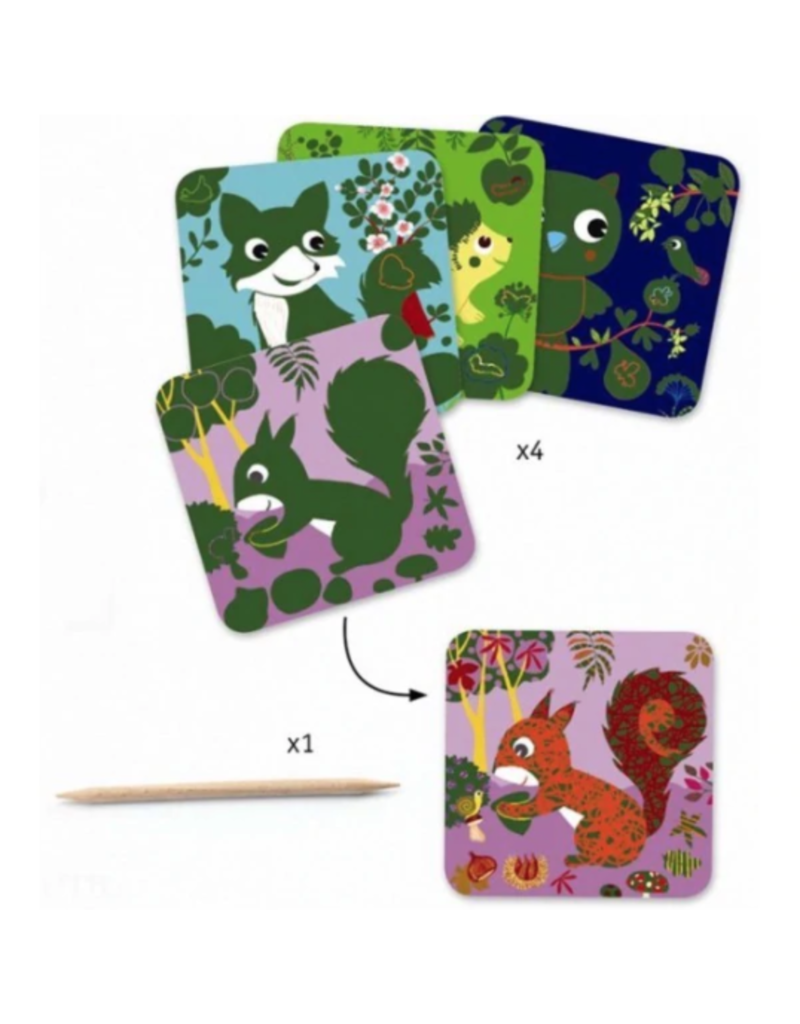 Djeco Scratch Cards Country Creatures