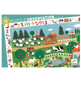 Djeco 35 Piece Observation Puzzle The Farm
