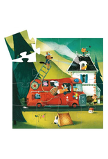 Djeco 16 Pieces Silhouette Puzzle The Fire Truck