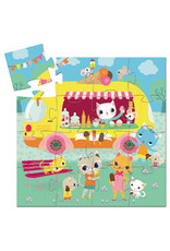 Djeco 16 Pieces Silhouette Puzzle The Ice Cream Truck