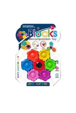 Blocks Decompression Toy, Pop It Fidget Spinner, 7pc