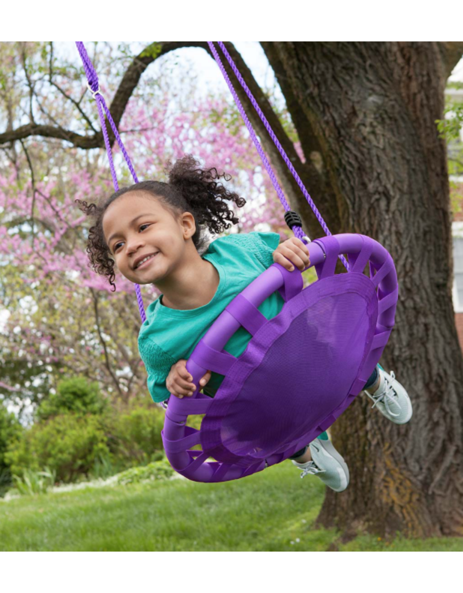 HearthSong ColorBurst Round Swing Purple