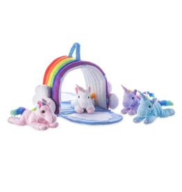 HearthSong Rainbow Unicorn Plush Play Set
