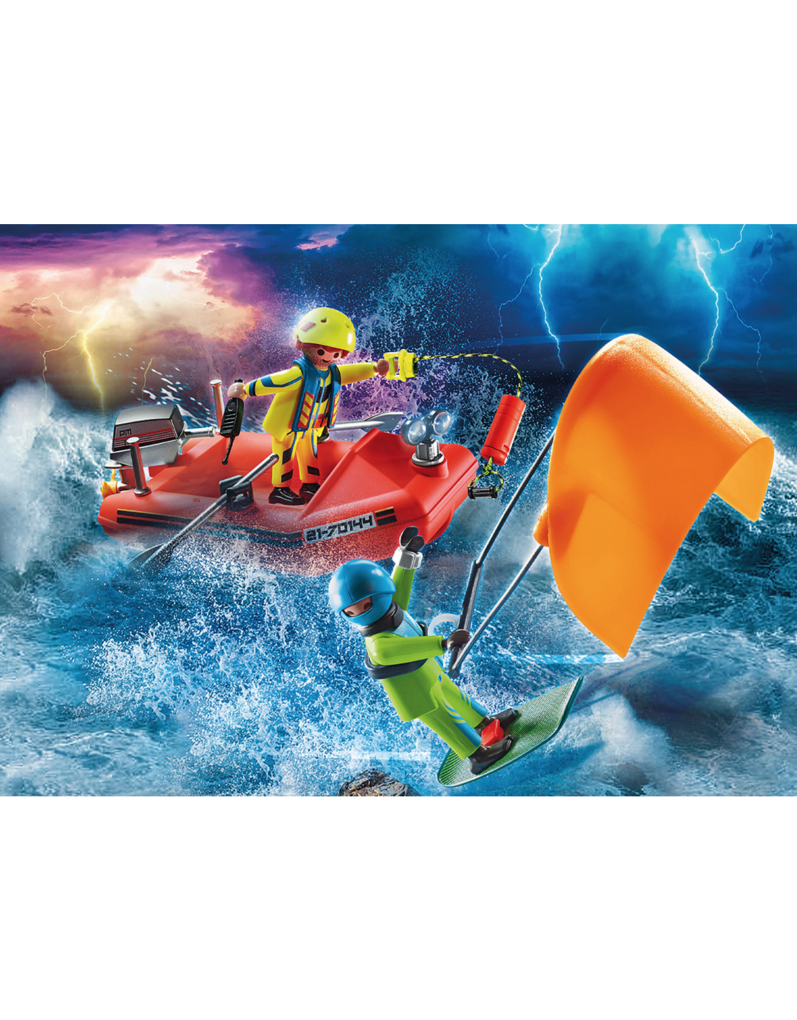 Playmobil Kitesurfer Rescue with Speedboat