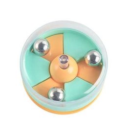 Mini Spinning Pinball Press Down, Green Yellow
