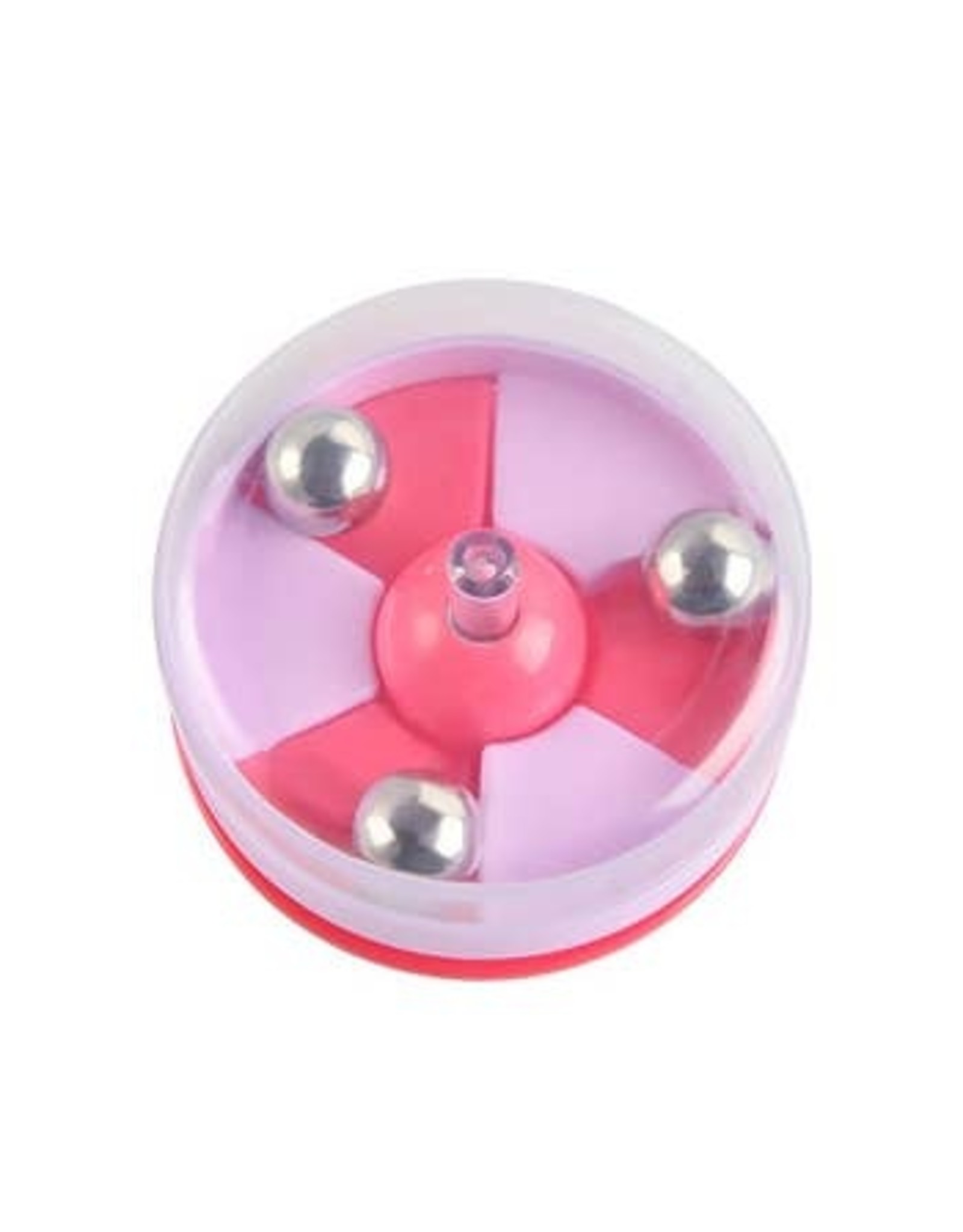 Mini Spinning Pinball Press Down, Pink Red