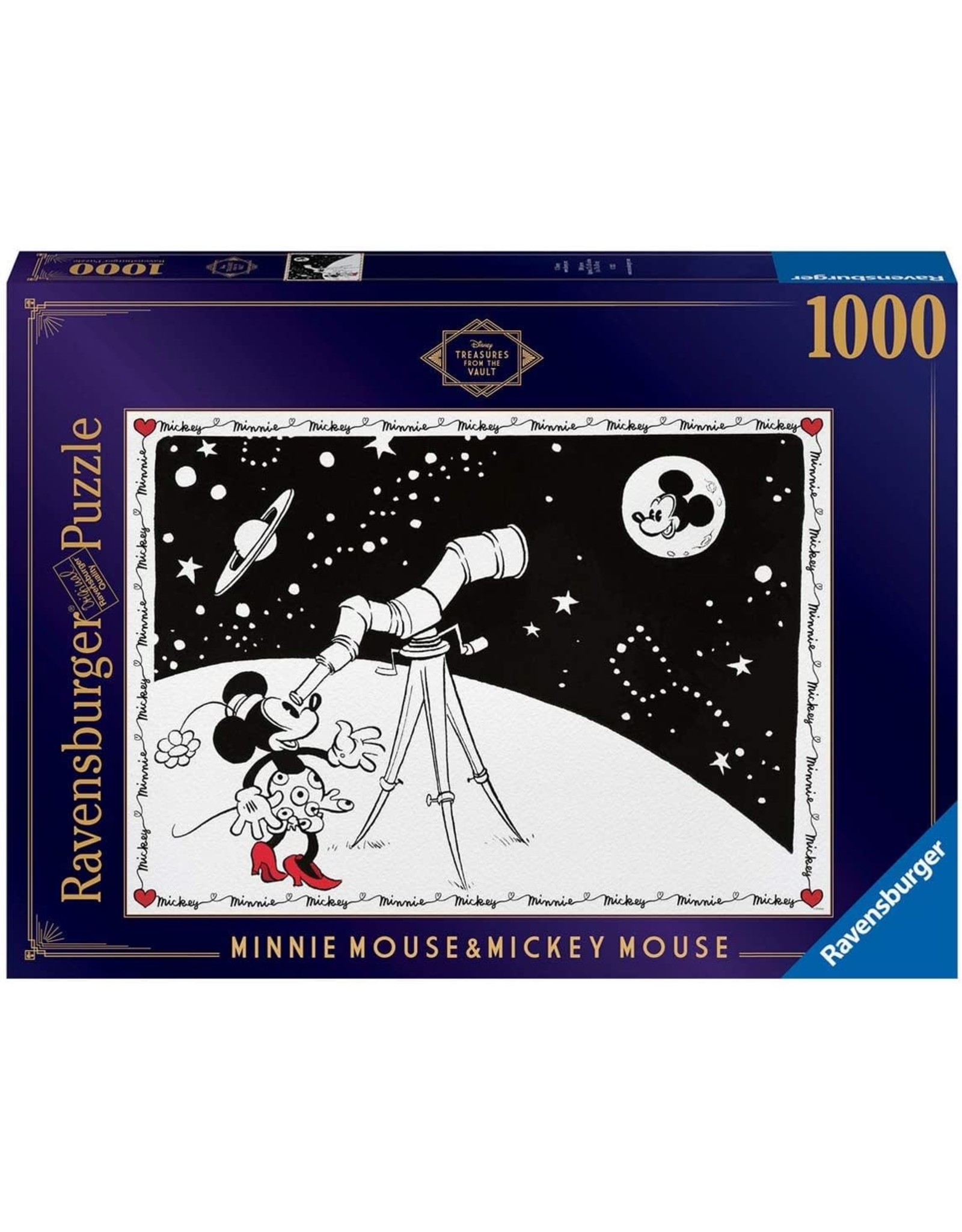 Ravensburger Disney Vault Mickie and Minnie Mouse 1000 Piece Puzzle