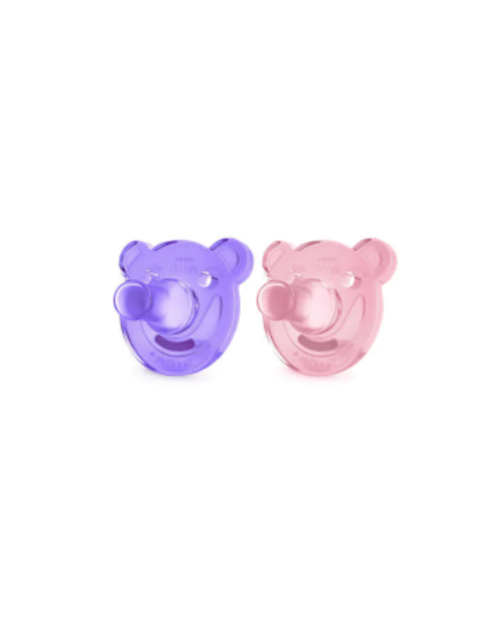 Philips AVENT Soothie Shapes Pacifier 0-3m 2pk, Purple/Pink One Size