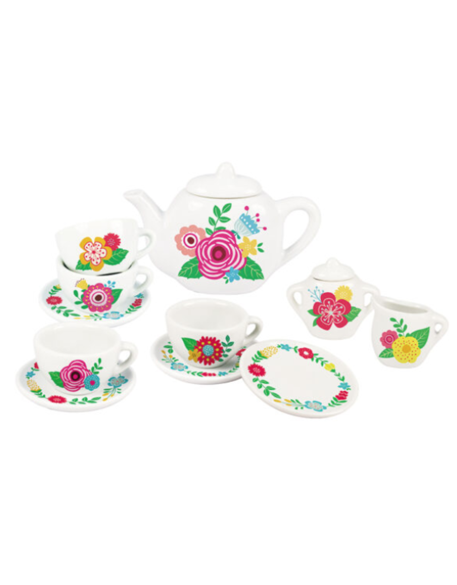 Playwell Floral Porcelain Tea Set 13pcs.