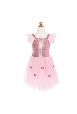 Great Pretenders Pink Sequin Butterfly Dress & Wings, Size 5-7