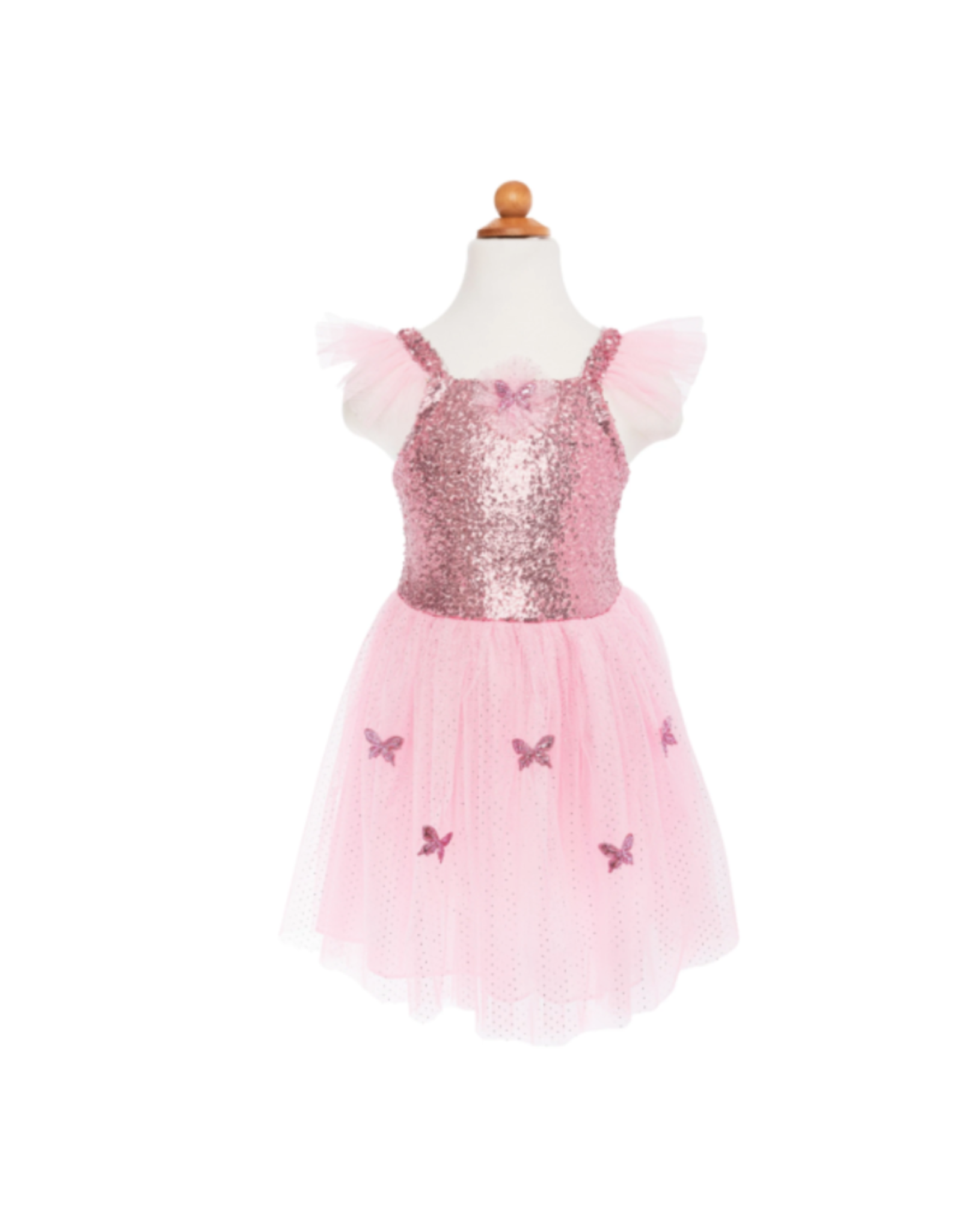Great Pretenders Pink Sequin Butterfly Dress & Wings, Size 5-7