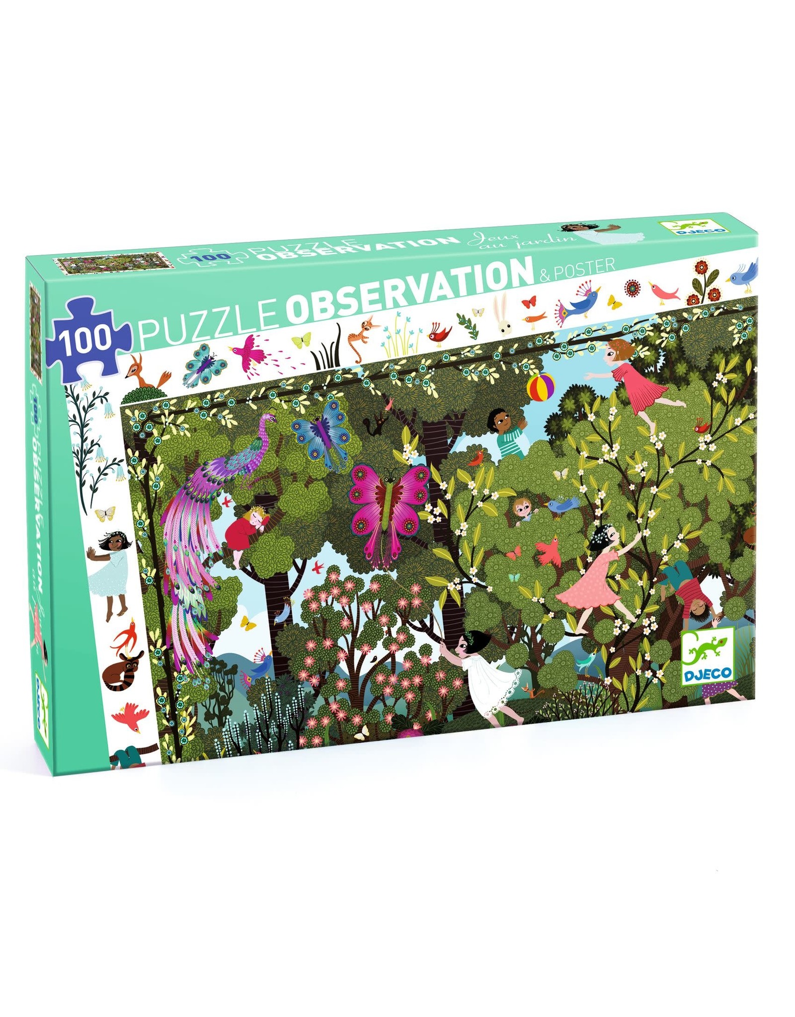 Djeco 100 pcs. Observation Puzzle, Garden Playtime