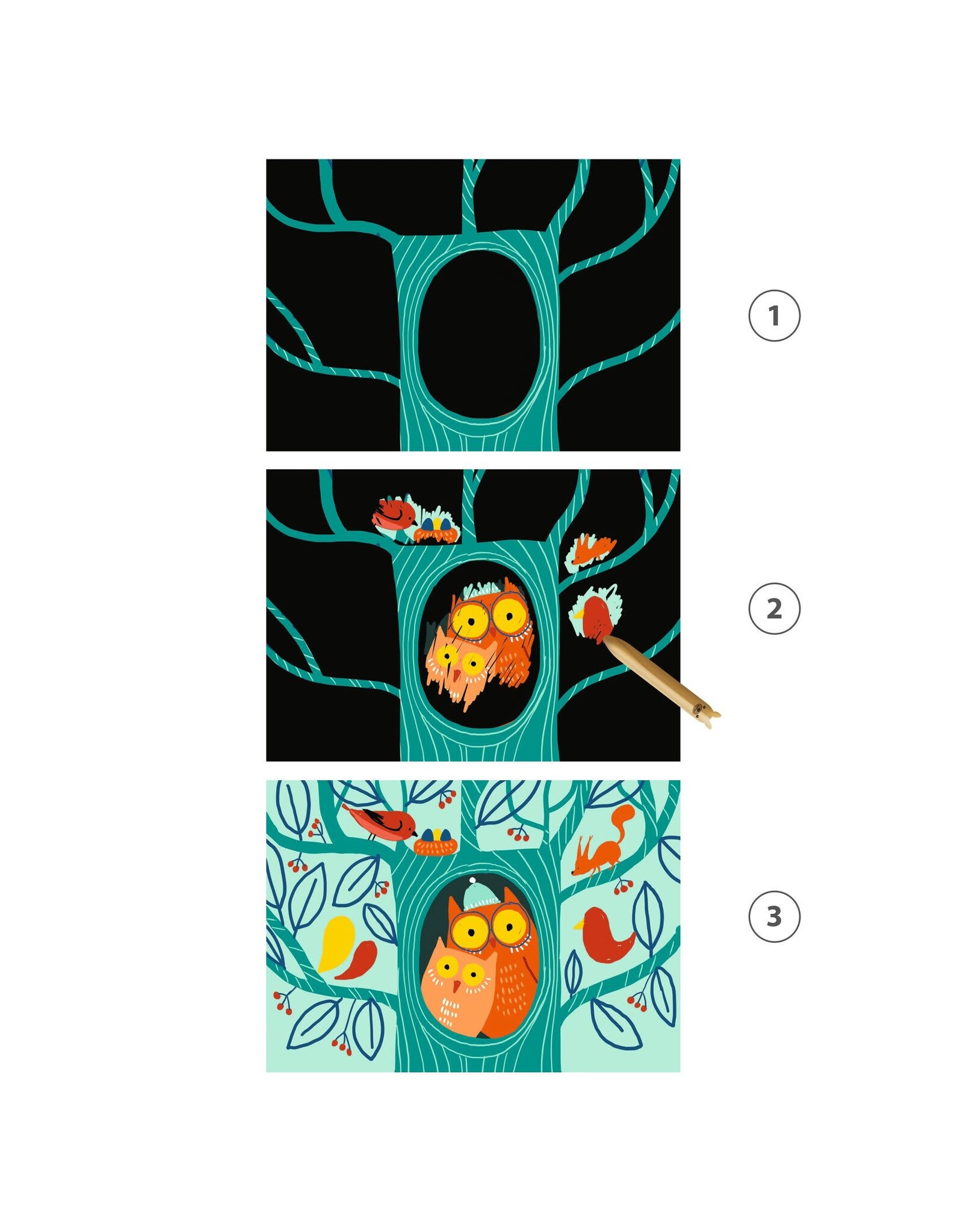 Djeco Scratch Cards Learning About Animals