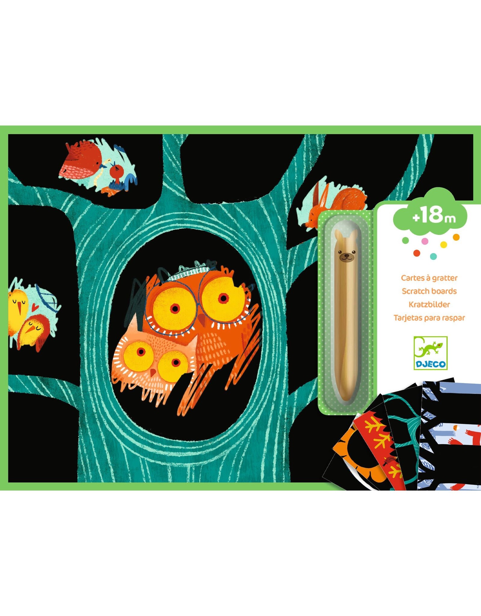 Djeco Scratch Cards Learning About Animals