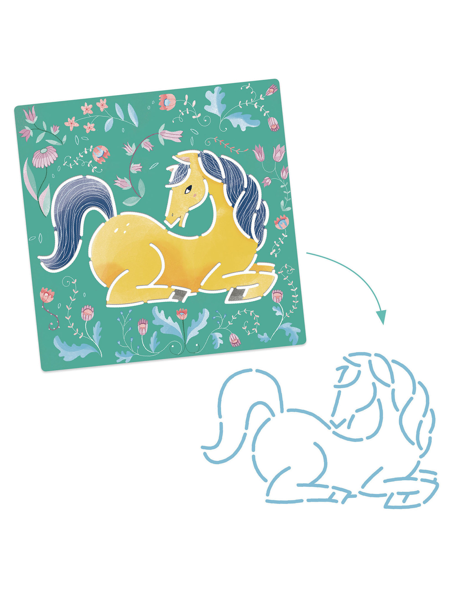 Djeco Stencils Horses