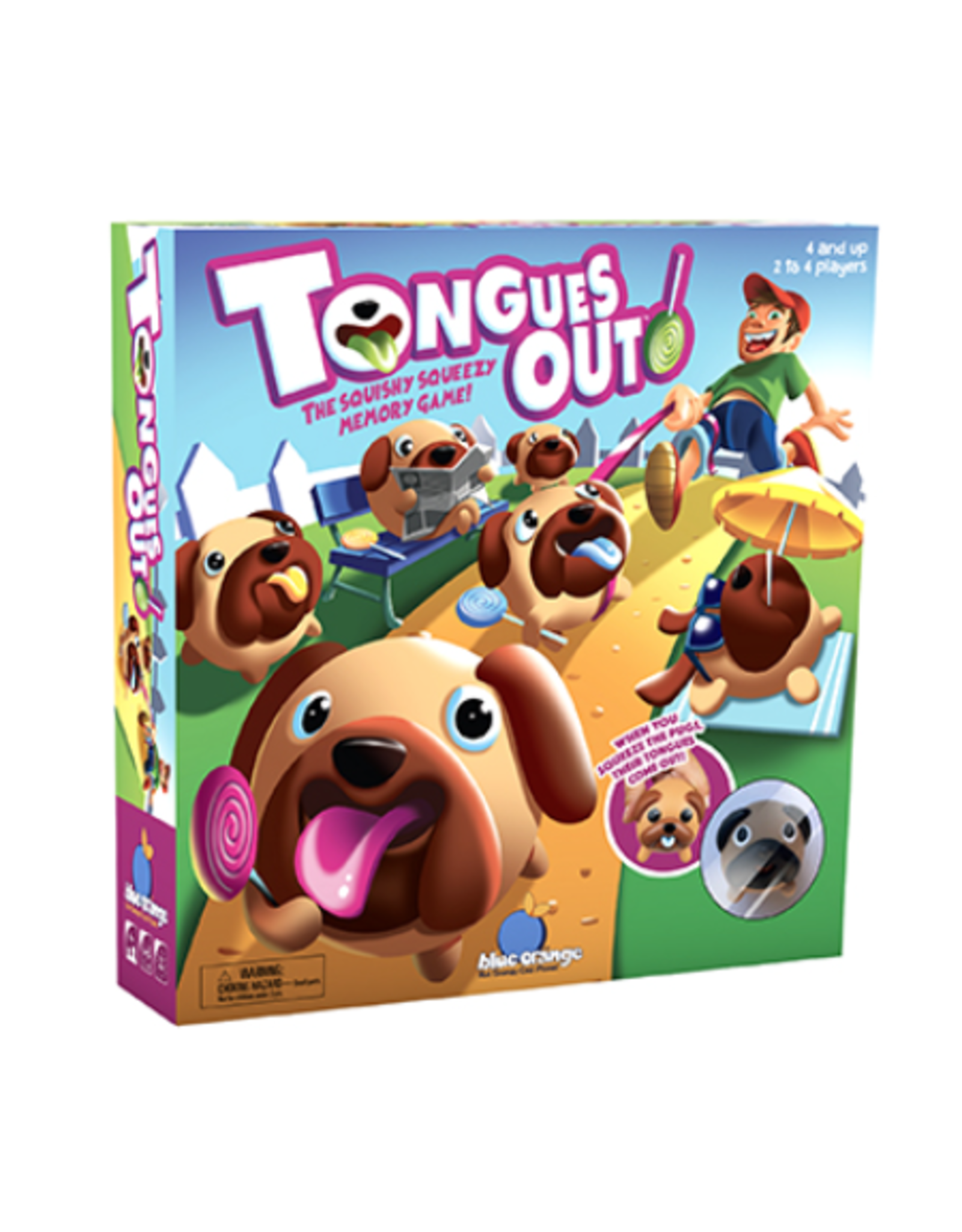 Blue Orange Tongues Out! Memory Game