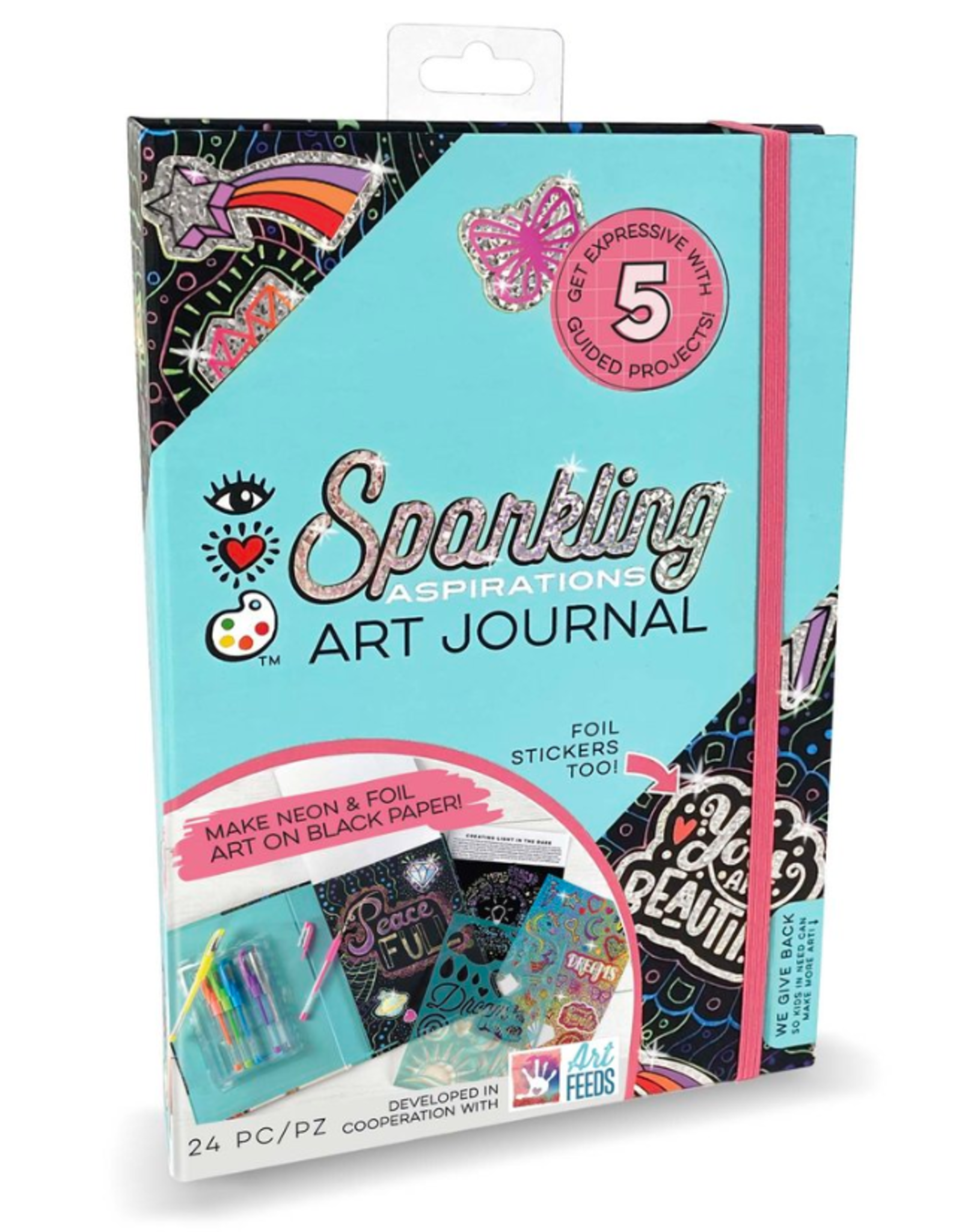 Bright Stripes iHeartArt Sparkling Aspirations Art Journal