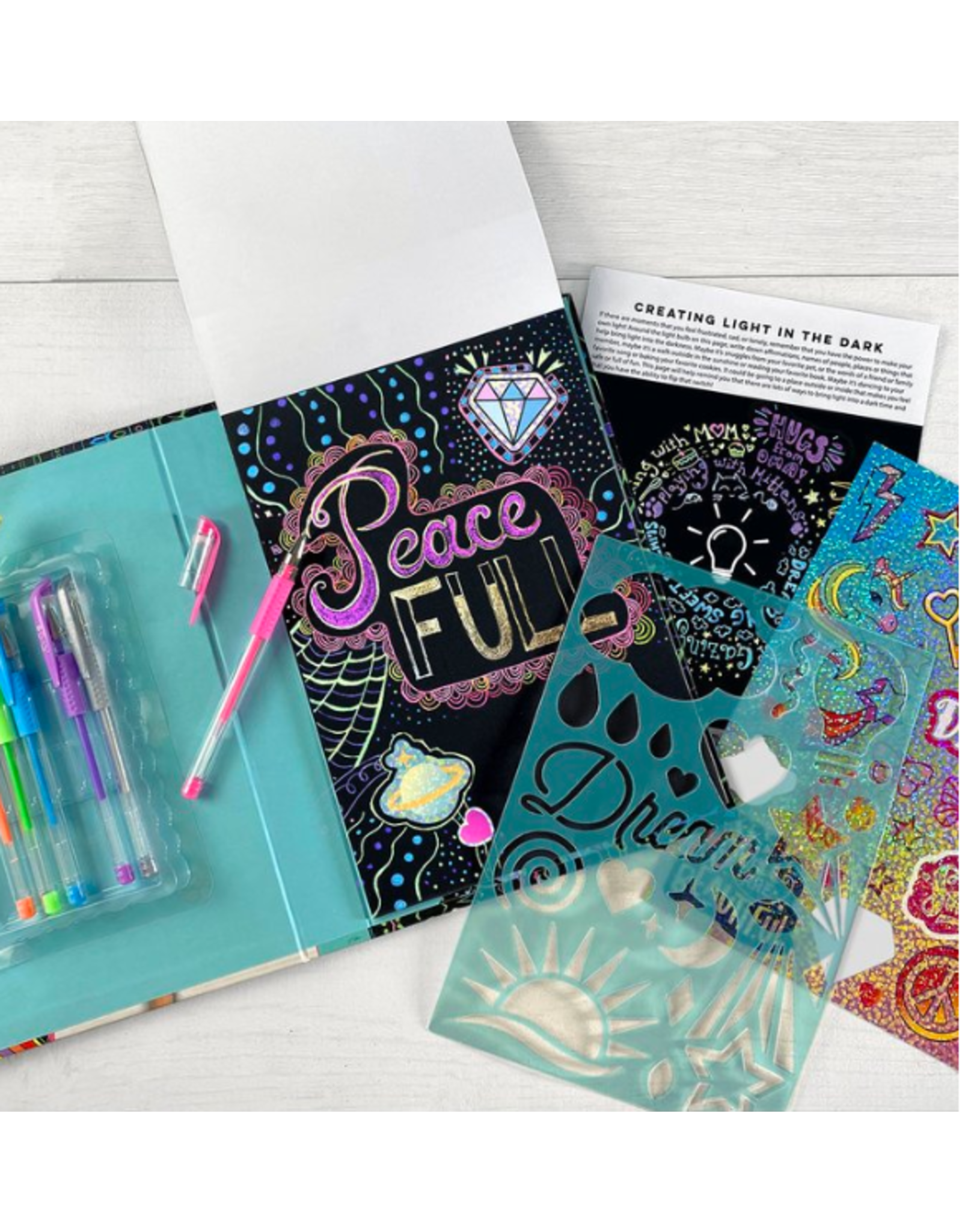 Bright Stripes iHeartArt Sparkling Aspirations Art Journal