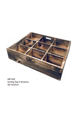 Papoose Wood Sorting Tray 9 Divisions