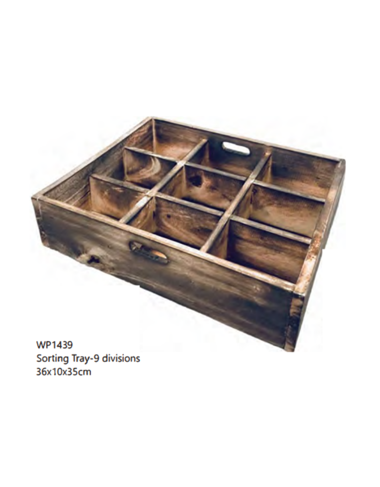 Papoose Wood Sorting Tray 9 Divisions