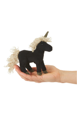 Folkmanis Mini Finger Puppet Black Unicorn
