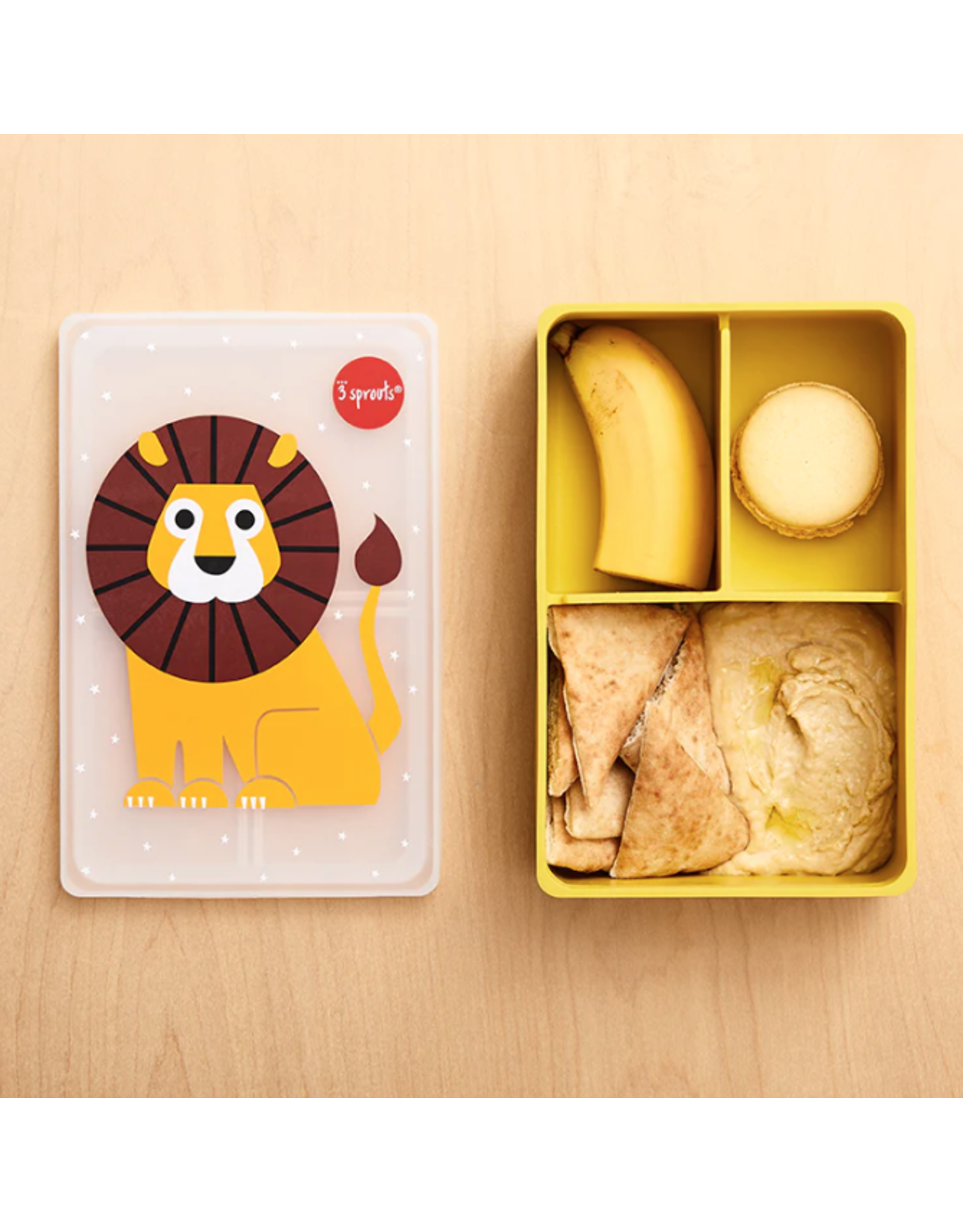 3 Sprouts Silicone Bento Box Lion