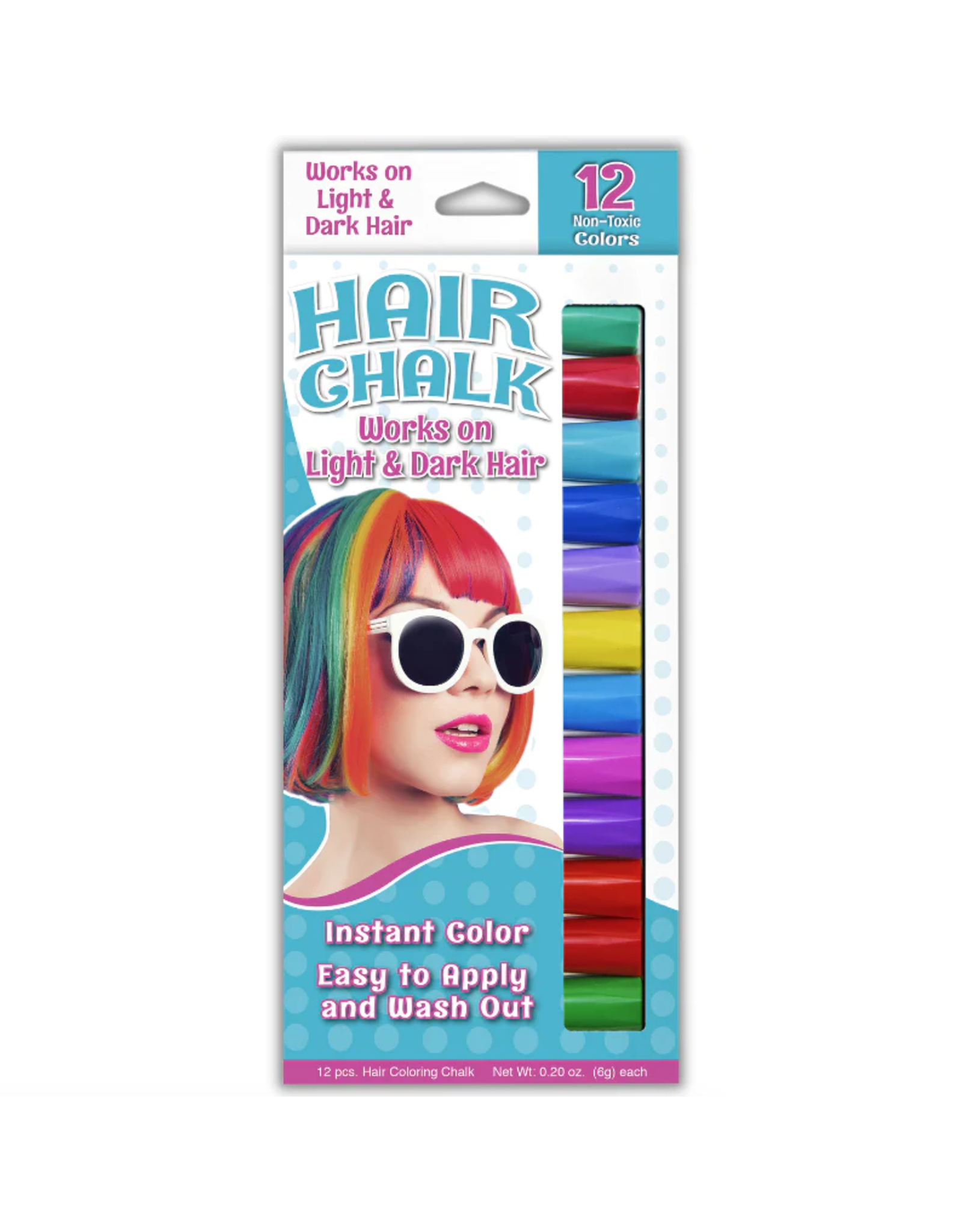 Hair Coloring Chalk, 12 Pack Angellina's Toy Boutique
