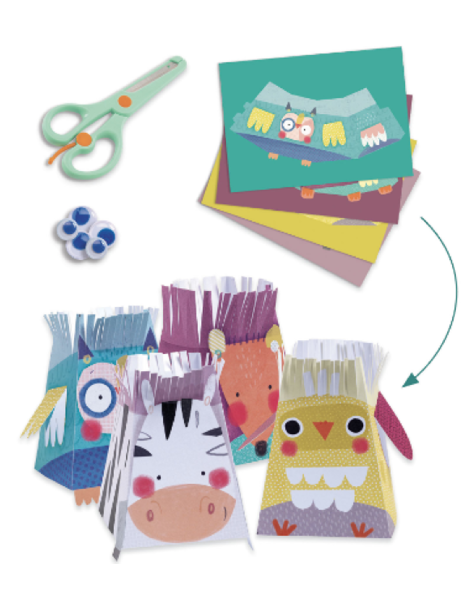 Djeco Multi-Activity Craft Kit Animal Houses