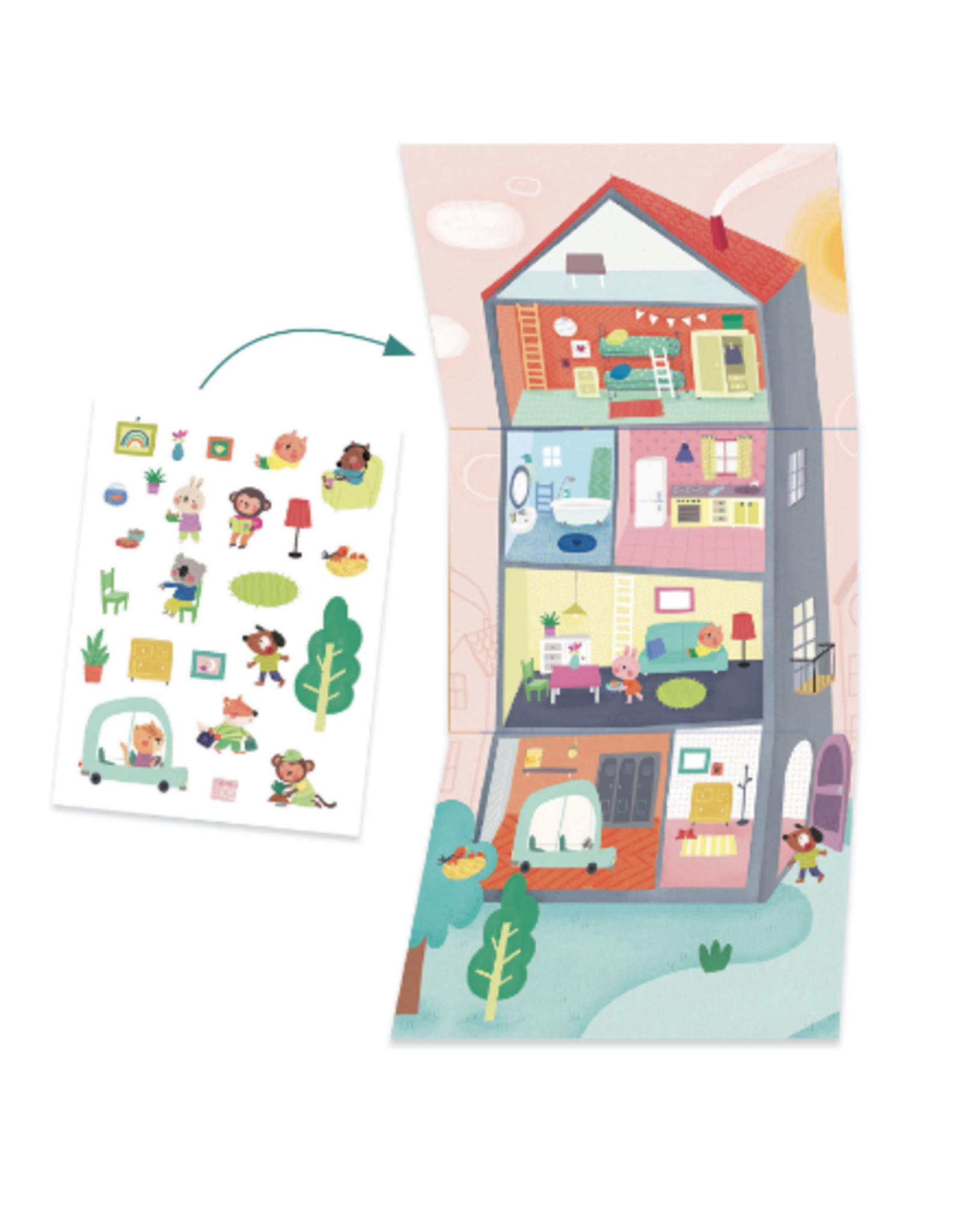 Djeco Multi-Activity Craft Kit Animal Houses