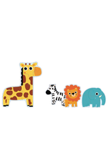 Djeco 3, 4, 6, 9 pcs. Primo  Puzzle, In The Jungle