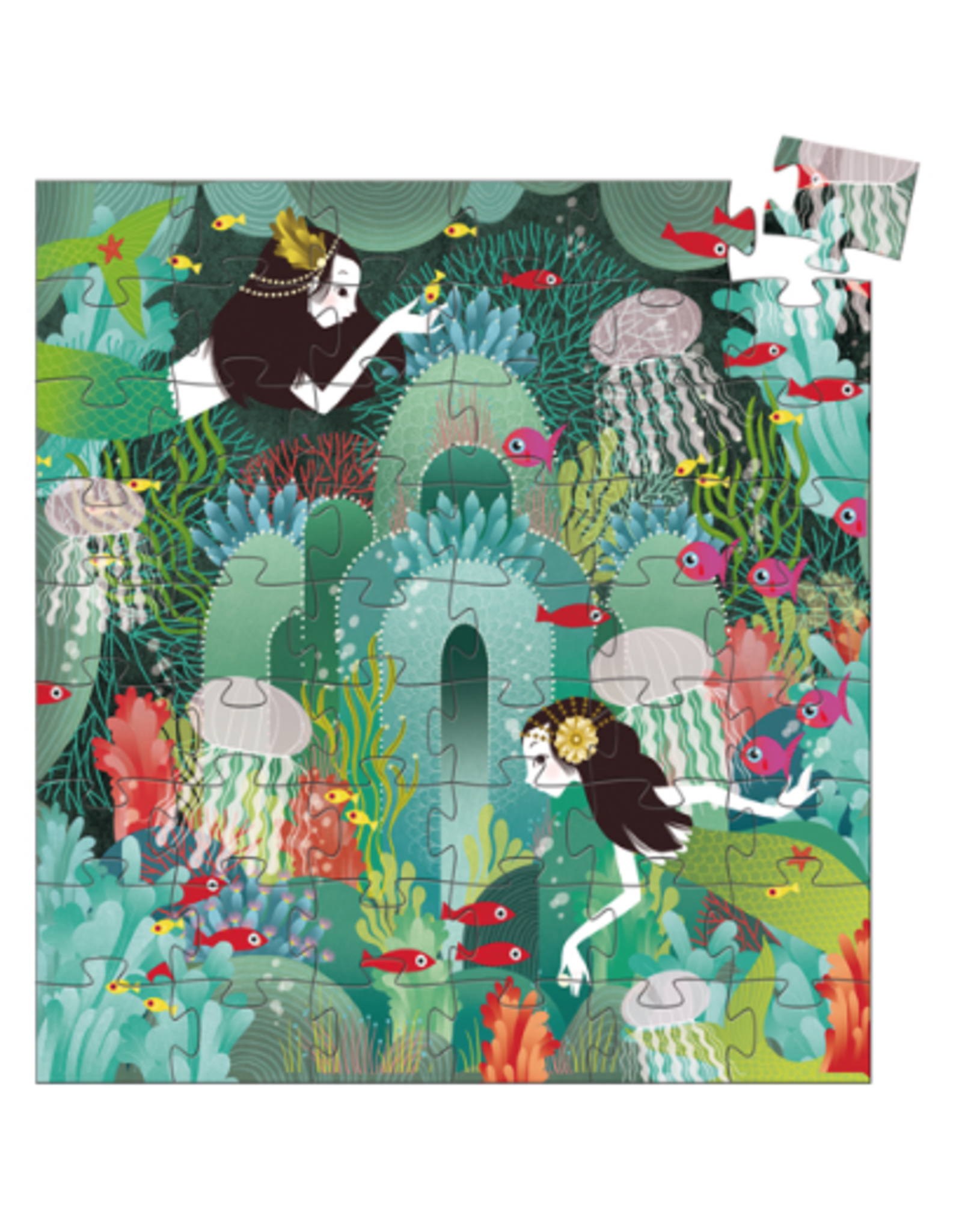 Djeco 54 pcs. Silhouette Puzzle Aquatic Paradise