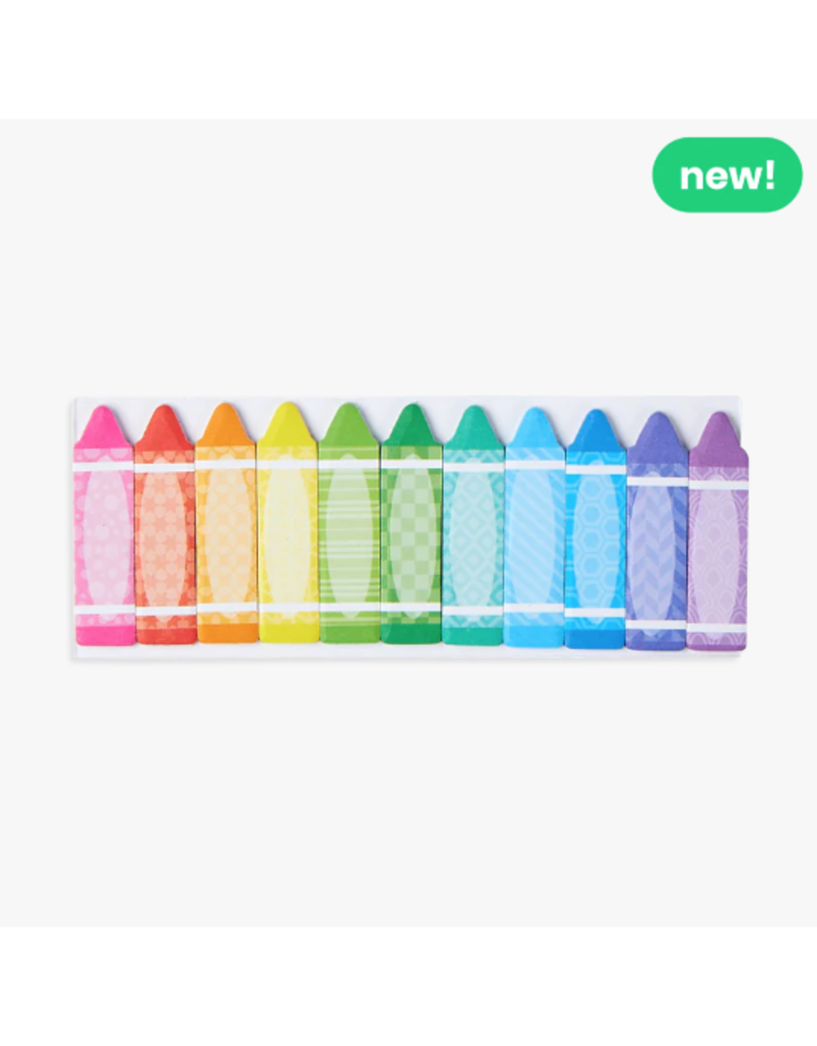 Ooly Note Pals Sticky Tabs, Rainbow Crayons