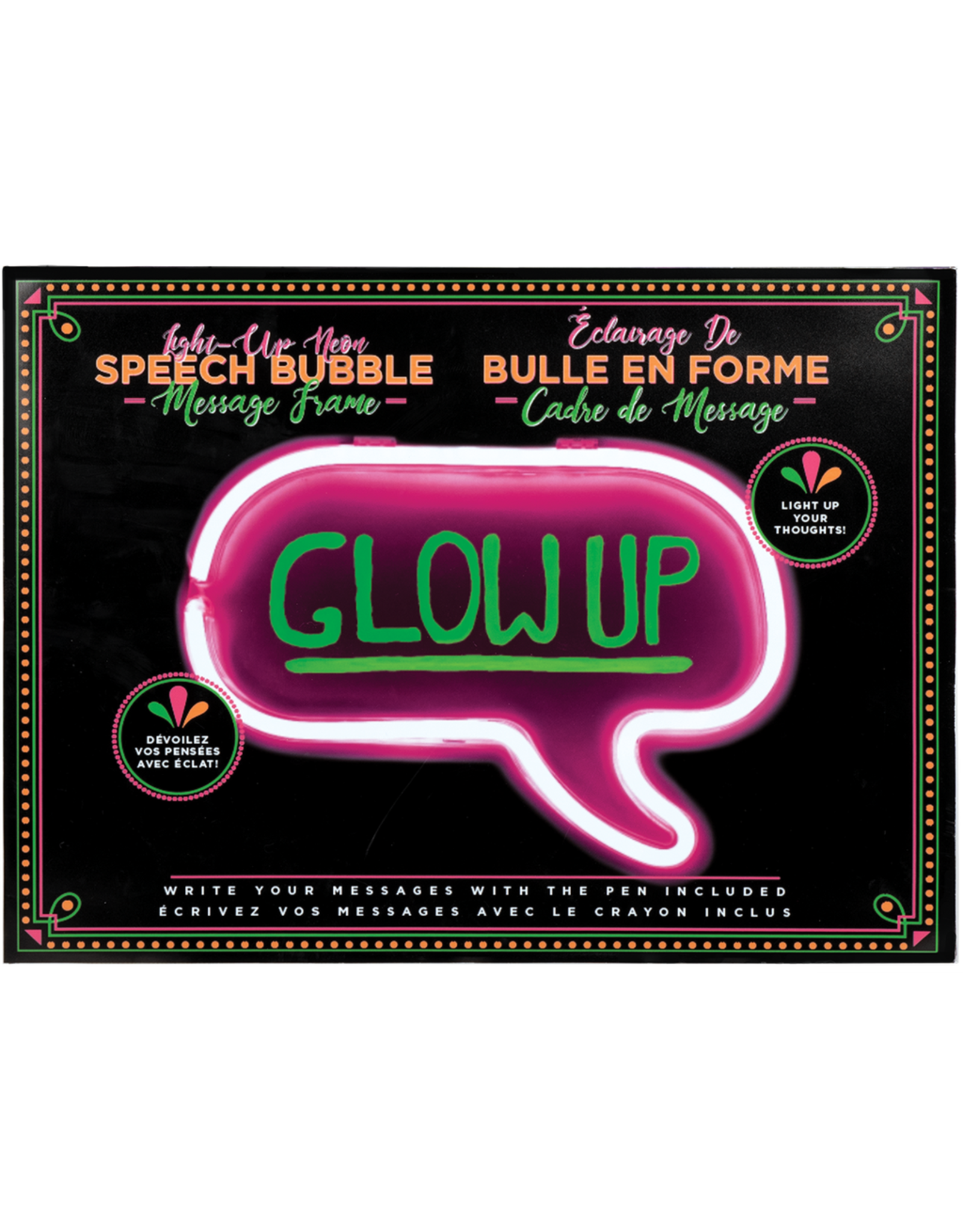 Iscream Neon Speech Bubble Message Light Frame