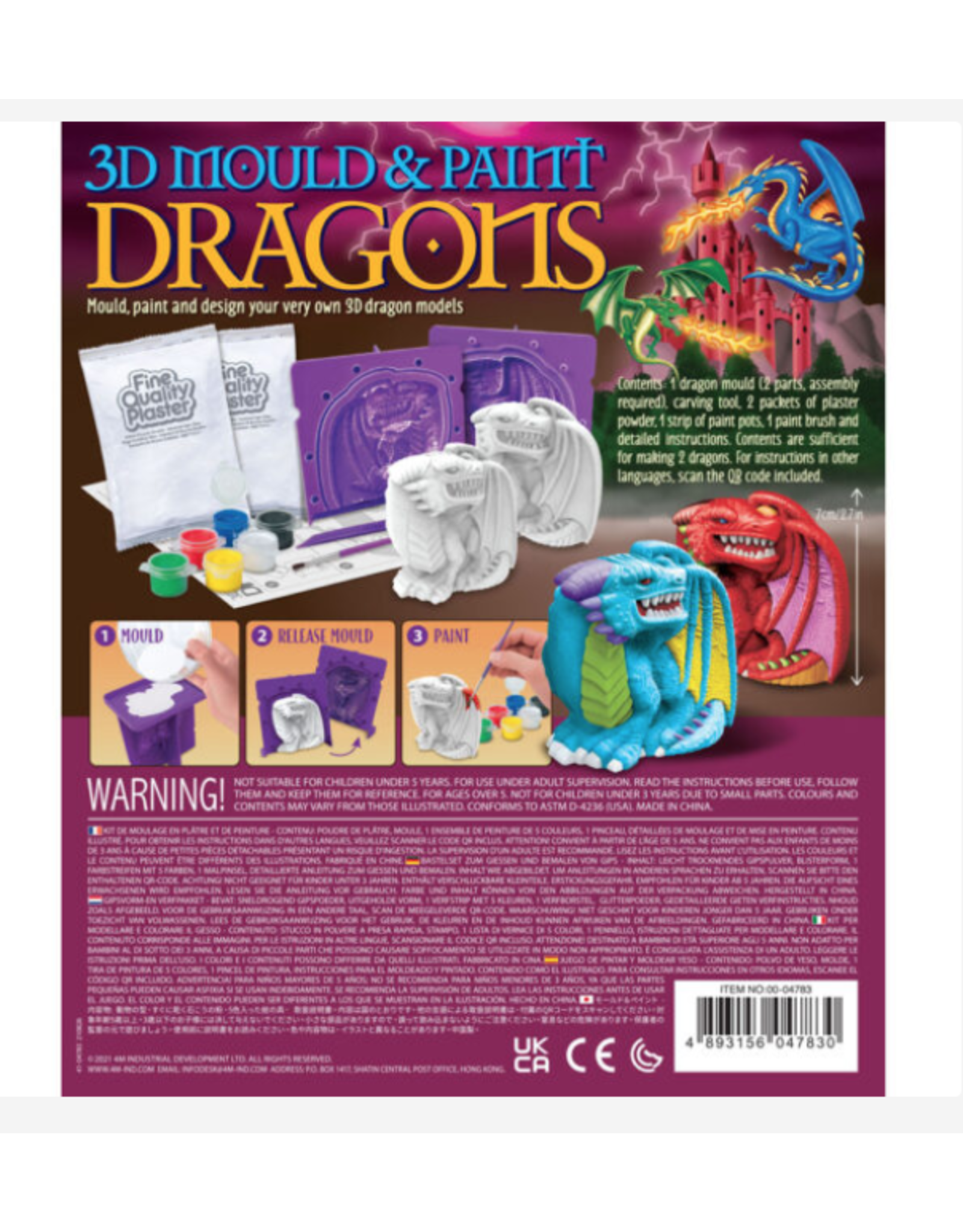 4M 3D Mould & Paint Dragons