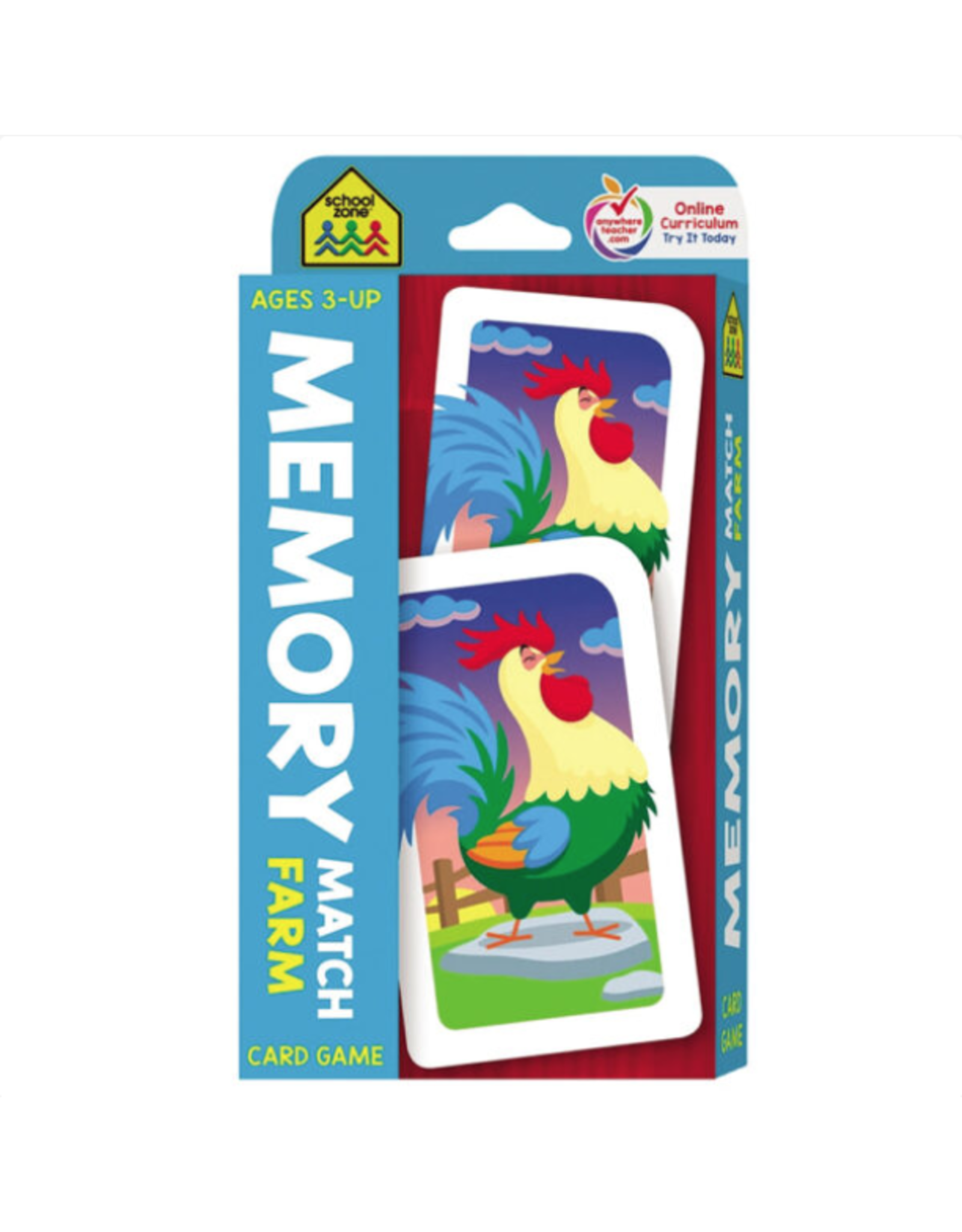 School Zone Memory Match Farm Game Cards
