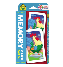 School Zone Memory Match Farm Game Cards