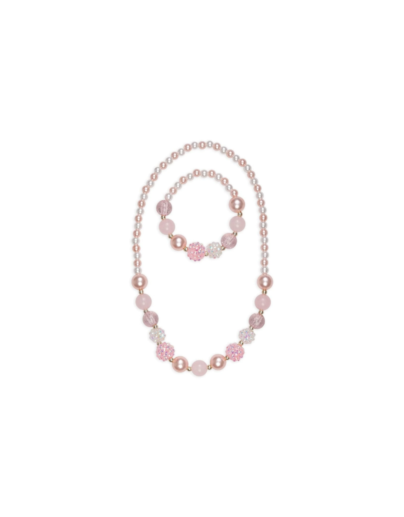 Great Pretenders Pearly Pink Bracelet & Necklace Set
