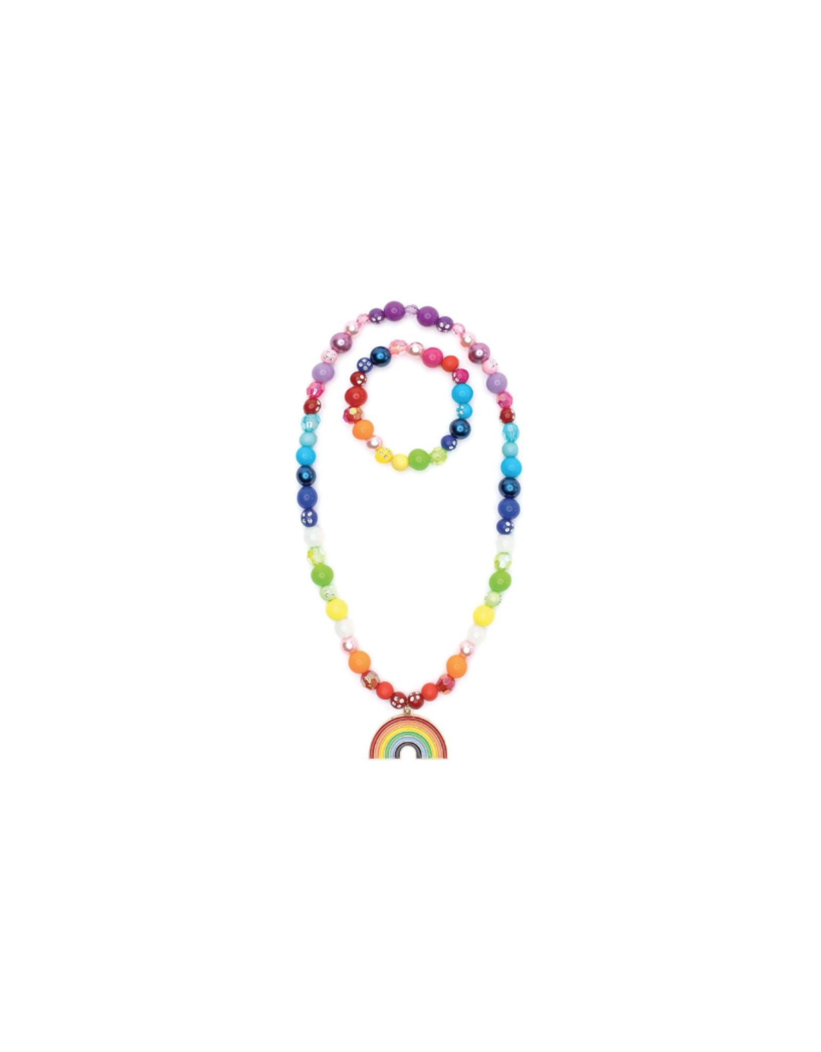 Great Pretenders Double Rainbow Bracelet & Necklace Set