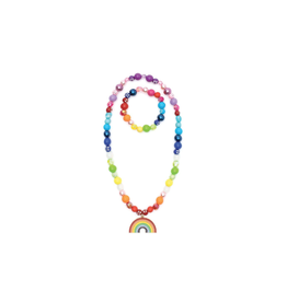 Great Pretenders Double Rainbow Bracelet & Necklace Set