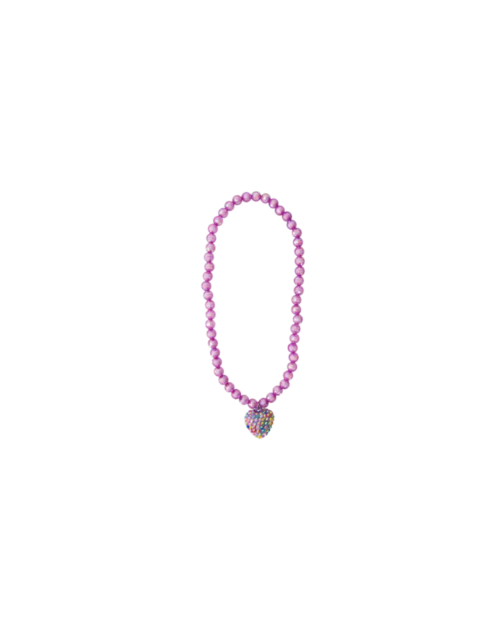 Great Pretenders Rockin Heart Necklace Purple