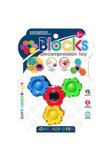 Blocks Decompression Toy, Pop it Fidget Spinner, 4pc