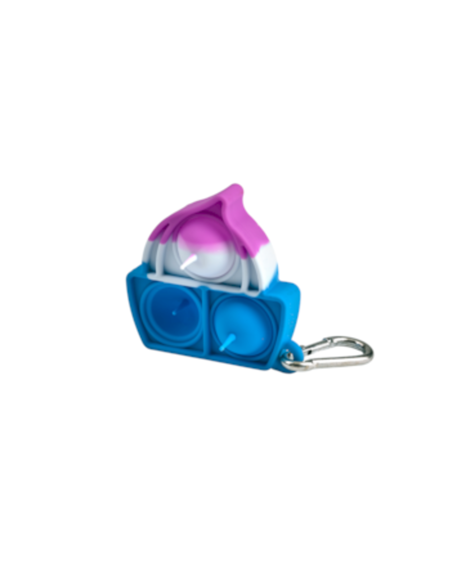 Blue Orange Pull 'N Pops Multi Bubbles Keychain, Ice Cream