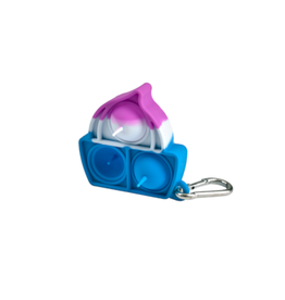 Blue Orange Pull 'N Pops Multi Bubbles Keychain, Ice Cream